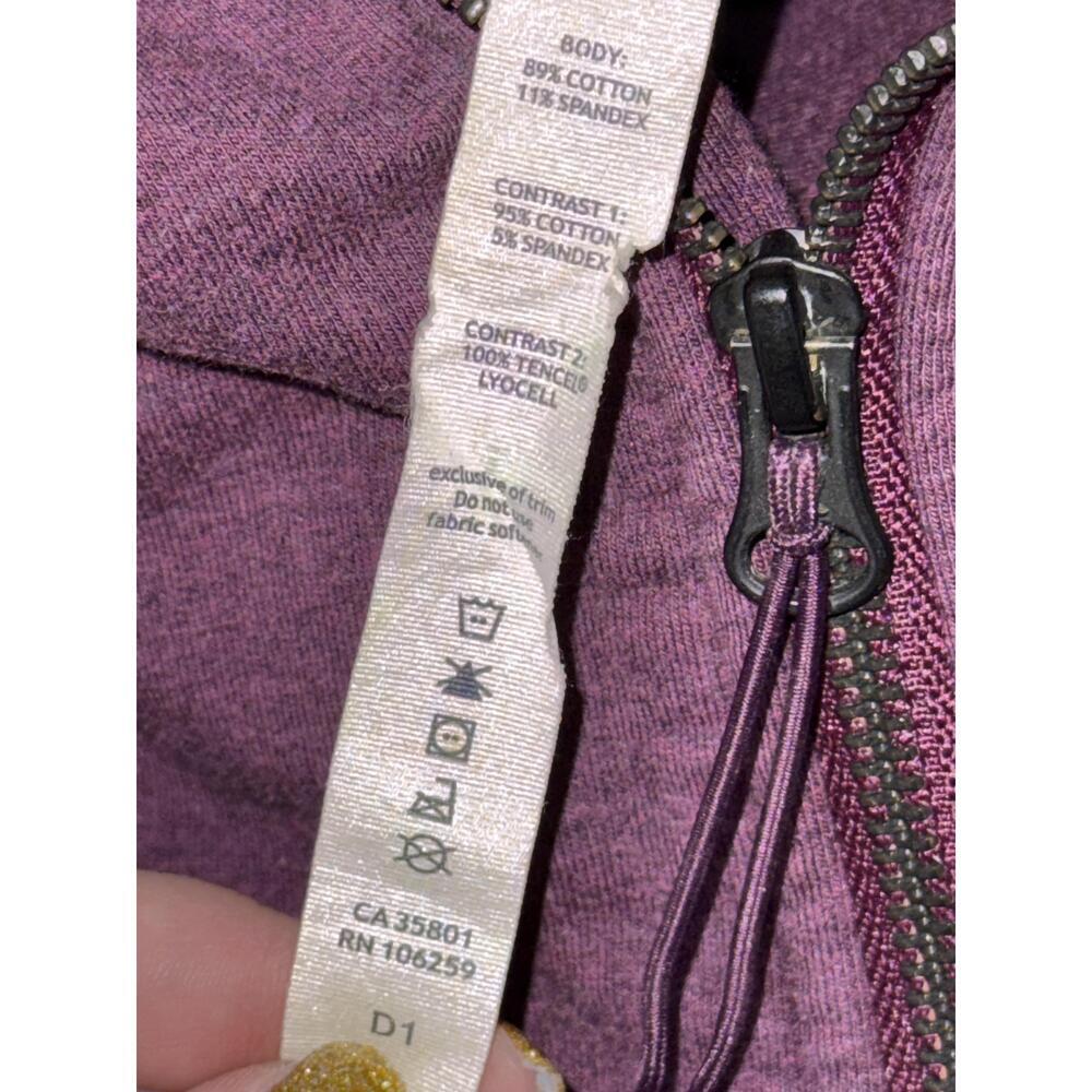 Lululemon Live Simply Jacket Purple Silver Casual Athletic Zip Up Coat Size 6 - Picture 6 of 8